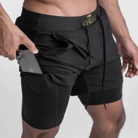 Made For Real Kings Gym Shorts with Phone Pocket